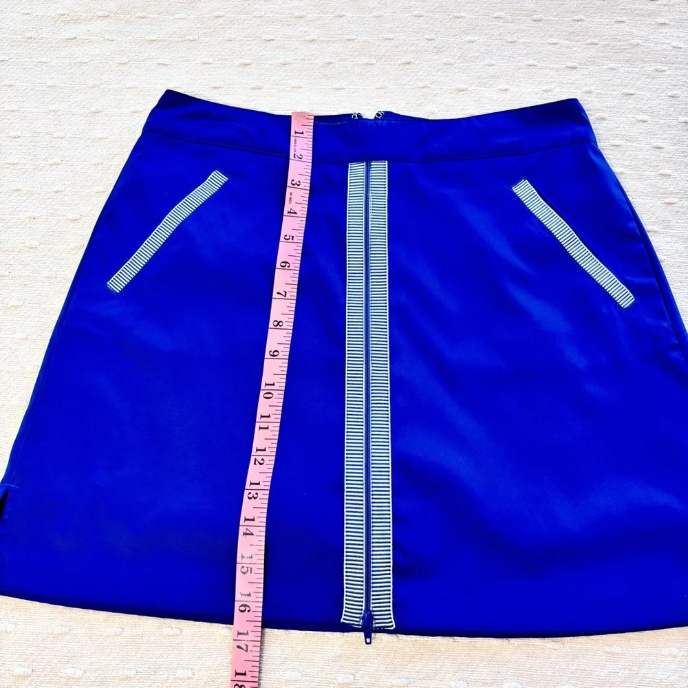 Lady Hagen Navy Blue Golf Skort‎ Brocade Trim Women’s Size 6